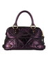 Quilted Double Handle, &pound;110, Handbags, Purple, Leather, Back view